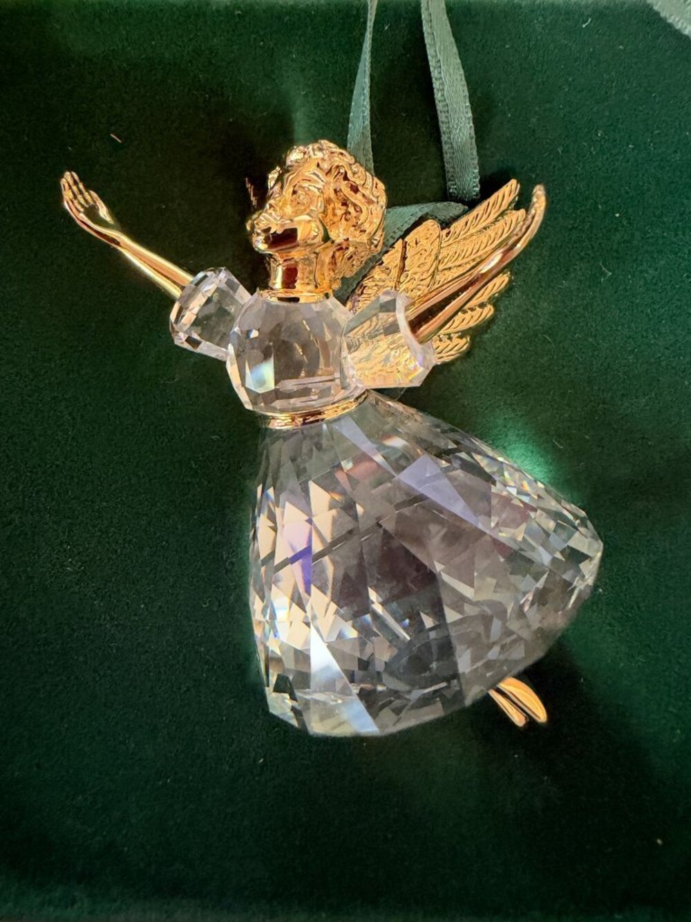 Swarovski 1996 Christmas Memories Angel Crystal Ornament 203083 Boxed Austria - Picture 3 of 14